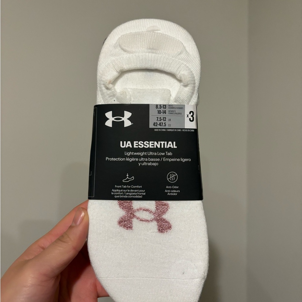 Under Armour White No-Show Socks